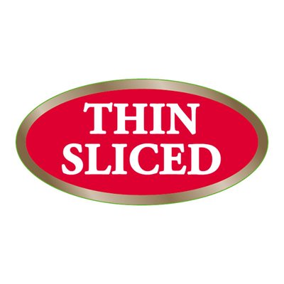 THIN SLICED RED FOIL OVAL